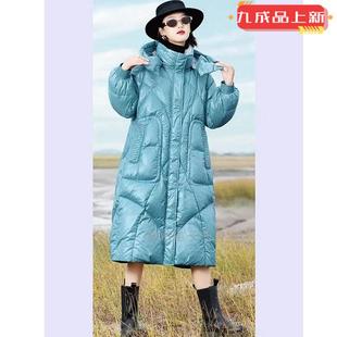 女士过膝长款羽绒服面包服九成品衣壳翻新加工订制半成品衣皮时尚