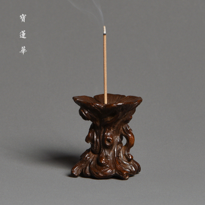 梅花树桩形铜香插线香座盖置