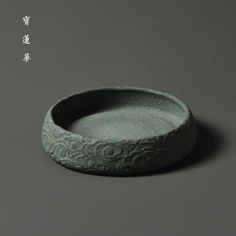 手工雕刻祥云如意纹天然青石壶承 干泡茶盘养壶托 点心盘茶托杯托,餐饮具,茶托,淘宝优惠券,粉丝福利购,淘宝优惠卷