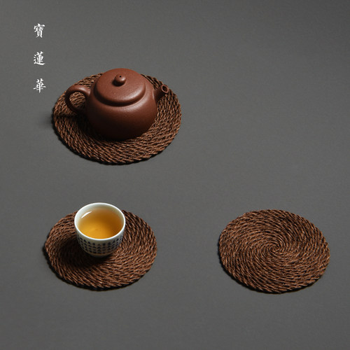天然棕编圆垫杯垫壶垫
