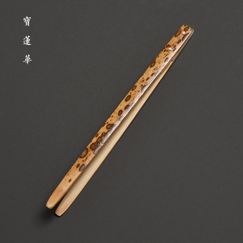 特选花纹老料梅鹿竹茶夹茶杯夹子