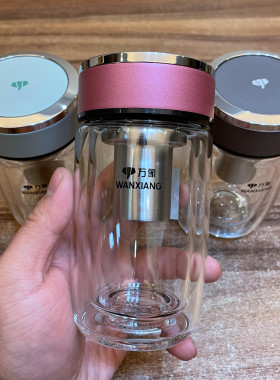 万象防烫加厚高档车载玻璃泡茶杯