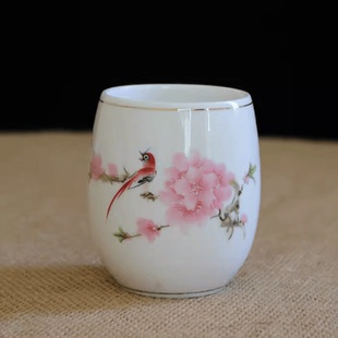 单杯定制LOGO 陶瓷茶杯功夫茶具品茗杯红茶花茶普洱杯主人杯