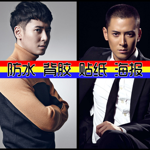 23装饰画贴画壁纸防水自贴挂画 照片帅哥男明星演员韩栋 个性写真