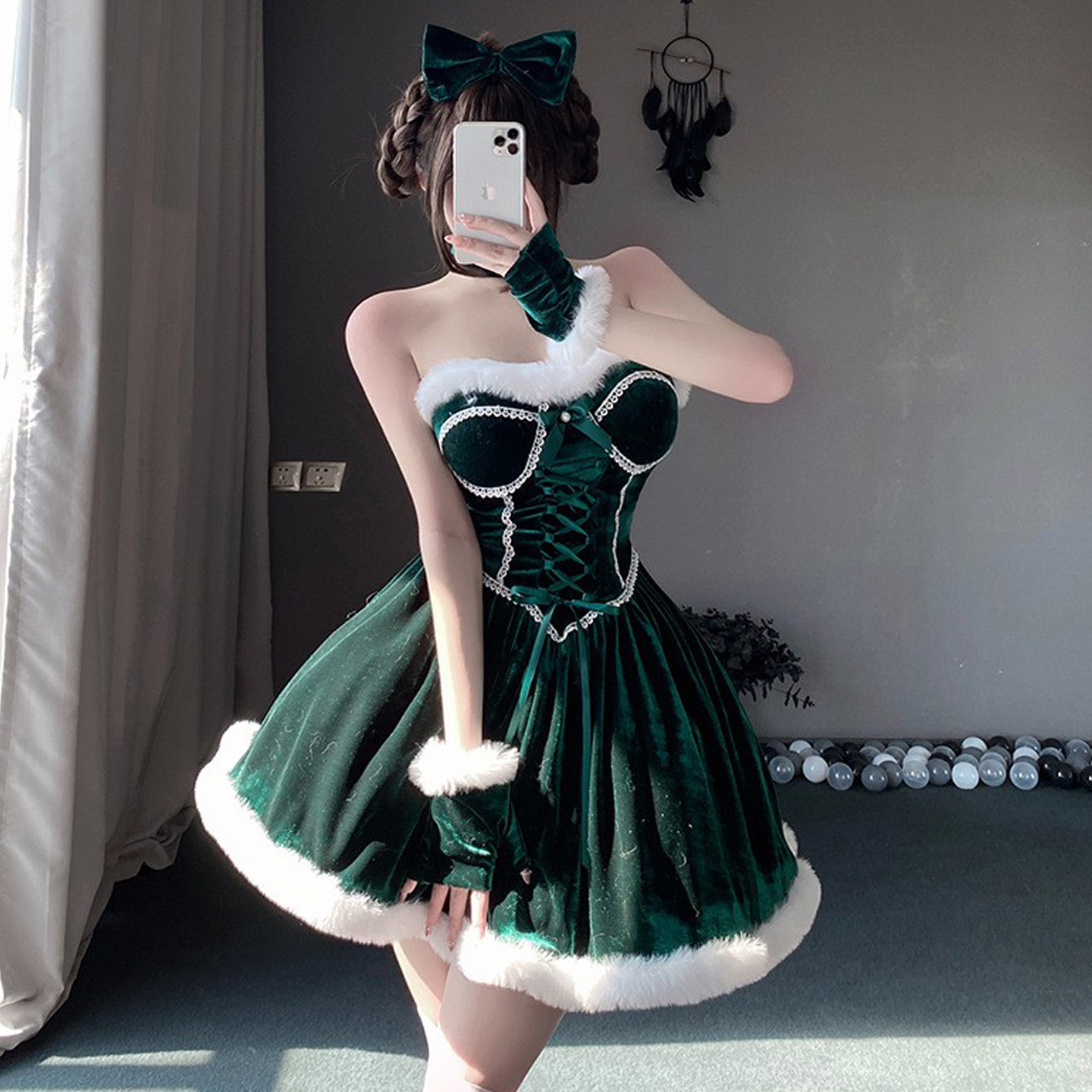 圣诞节服装洛丽塔公主抹胸蓬蓬裙