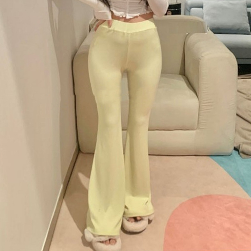 紧身性感高腰阔腿微喇裤女装2025新款春秋时尚休闲长裤子显瘦韩版