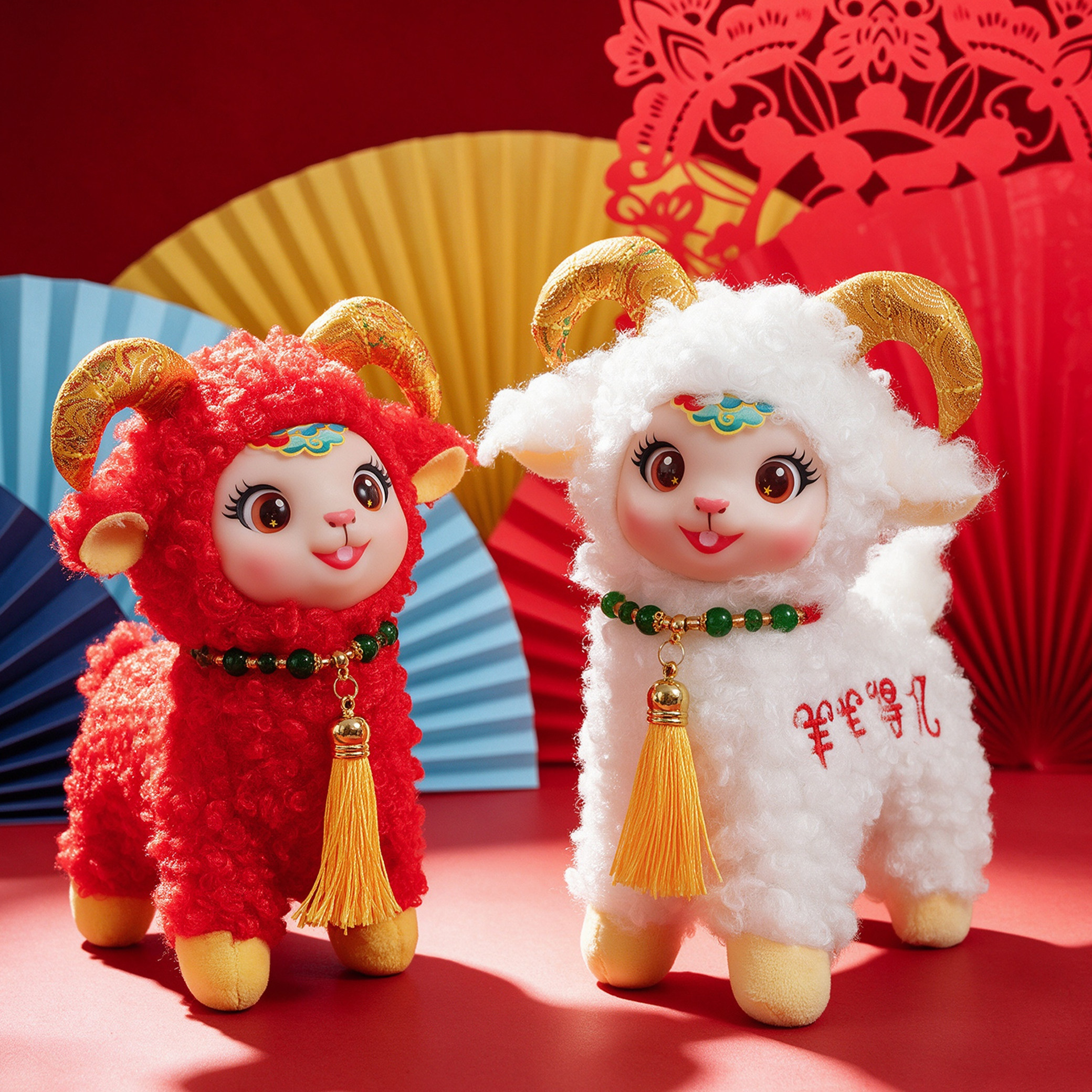 2027毛绒玩具皮脸羊羊得亿可爱卷毛铃铛小羊包包搪胶毛绒公仔批发