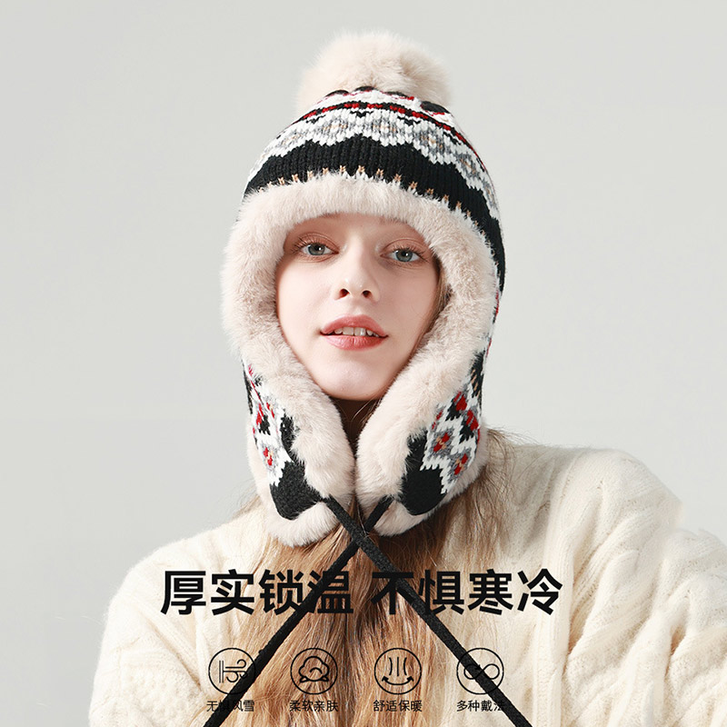 东北哈尔滨雪乡防寒帽子女