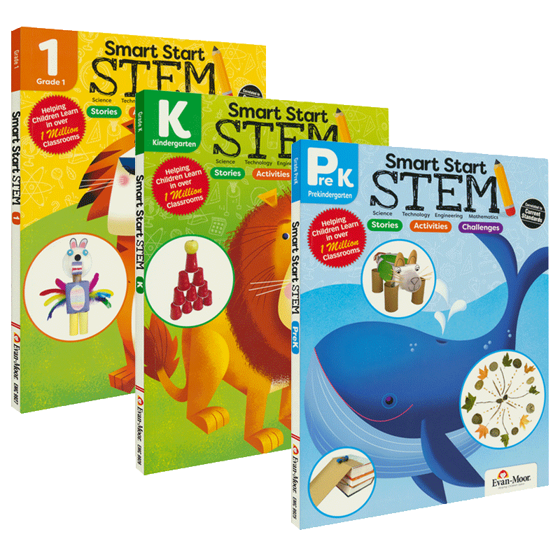 start stem 聪慧启蒙系列 核心素养教育 幼儿英语启蒙书 evanmoor