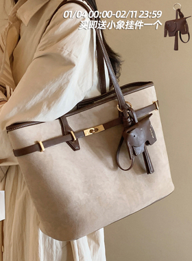 南风Chio2nd 雪夜暖光托特包包女大容量棕色气质通勤包手提单肩包