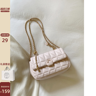 2026新款 香风链条单肩斜挎包 奶油舒芙蕾小方包包女式 南风Chio2nd