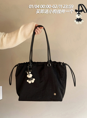 南风Chio2nd 少年漂流托特包大容量包包女休闲通勤黑色大包单肩包