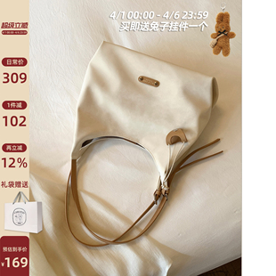 柔白海岸托特包包女大容量慵懒松弛感简约单肩腋下包 南风Chio2nd