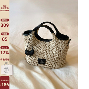 南风Chio2nd 秋冬镂空编织包手提单肩斜挎包 安妮来信托特包包女款