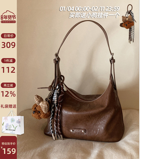 南风Chio2nd 早秋冷萃托特包包女士复古肌理质感腋下包单肩斜挎包