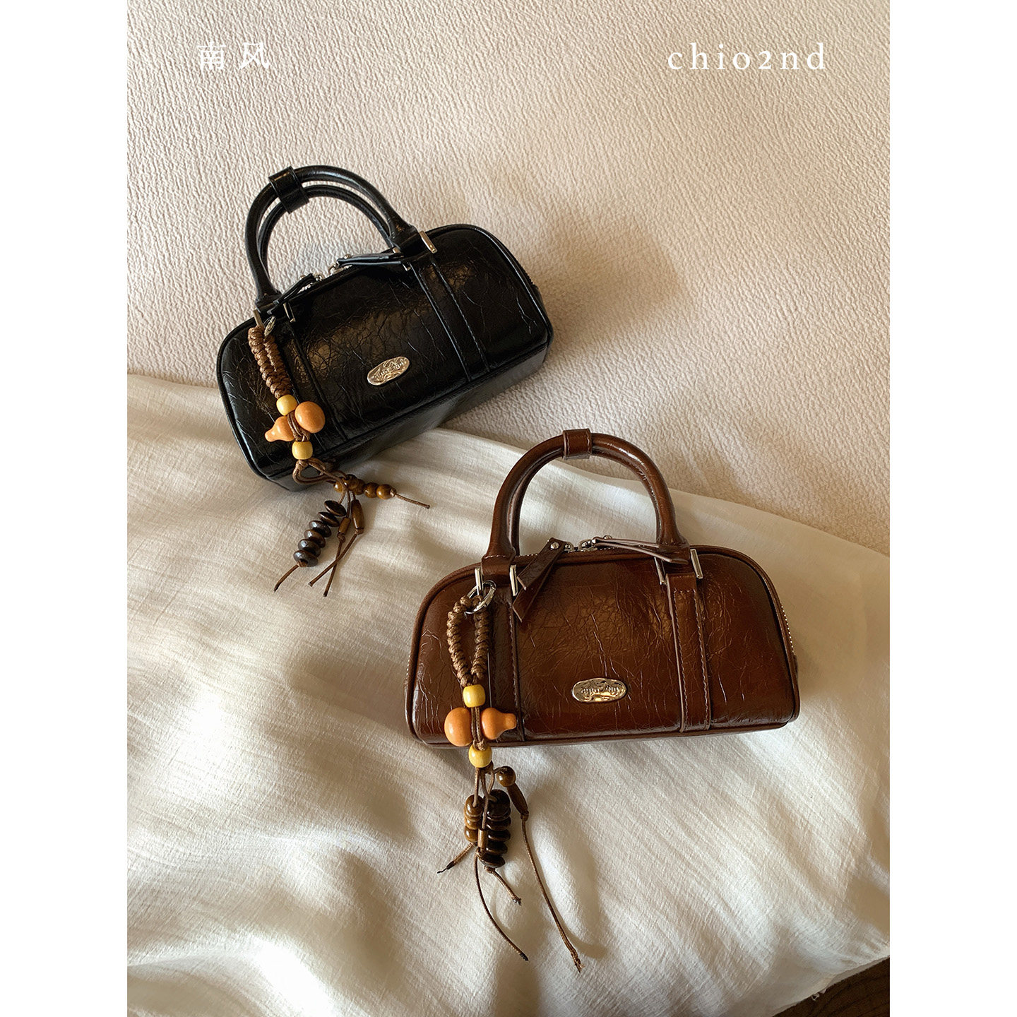 南风Chio2nd 巧心玛芬枕头包包女手提包精致外出小拎包单肩斜挎包