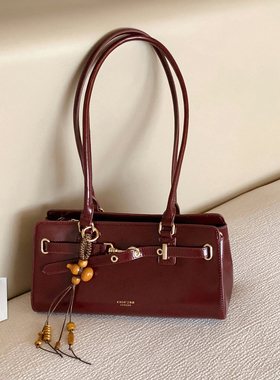 南风Chio2nd 波尔多秋腋下包包女2026新款复古油蜡皮凯莉风单肩包