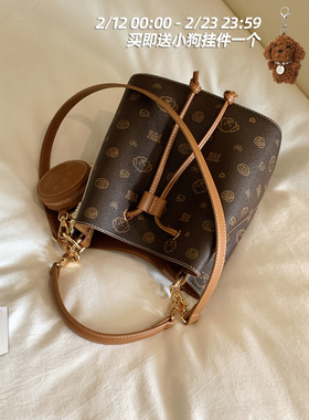 南风Chio2nd三条肩带 面包小狗水桶包包女日常通勤百搭单肩斜挎包