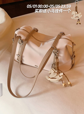 南风Chio2nd 海德河畔托特包包女士粉色休闲实用主义手提单肩大包