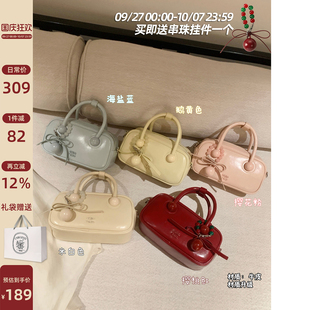 南風Chio2nd 冰甜淺夏枕頭包包女手提斜挎小包 真皮店主原創設計款