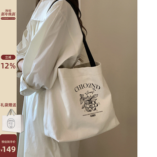 南风Chio2nd 流浪邮件托特包包女大容量秋冬设计师帆布包袋单肩包