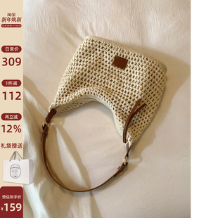 南风Chio2nd 落日余韵托特包包女秋冬镂空编织包慵懒松弛感单肩包