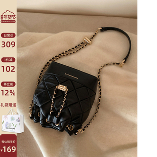 南风Chio2nd 肯辛公园水桶包2026超火精致小包包女黑色链条斜挎包
