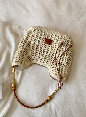 南风Chio2nd 滨海周末托特包包女大容量春夏编织包单肩斜挎草编包