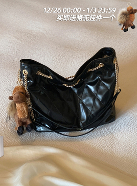 南风Chio2nd 柏林新梦托特包包女款时尚大气通勤菱格黑色单肩大包