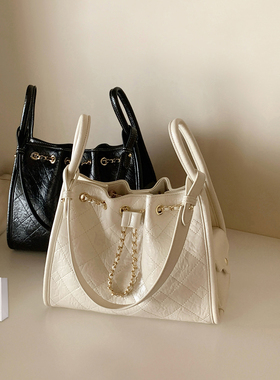 南风Chio2nd 第六代25bag托特包包女士油蜡皮菱格手提单肩斜挎包