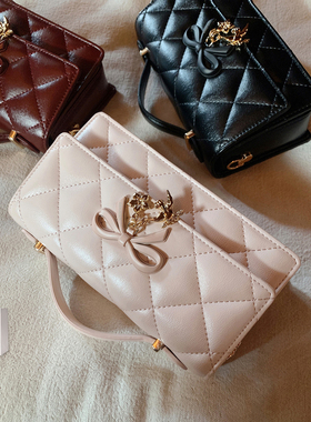 南风Chio2nd 喜上桃枝正缘包小众蝴蝶结粉色包包女手提单肩斜挎包