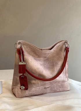 南风Chio2nd 干枯玫瑰托特包包女2026新款大容量晕染粉单肩斜挎包