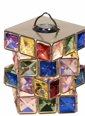 瑕疵款户外露营复古灯罩彩色钻石魔方灯罩桌面氛围 适配gz灯/38灯