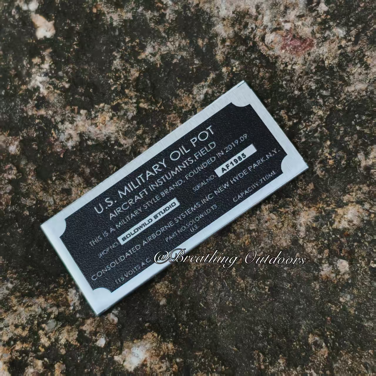 军事风格铝制标签户外露营产品金属贴铭牌潮流复古硬朗风格日本US