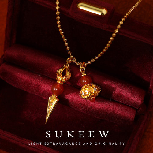 SUKEEW/酥可【杵镇八方】新中式复古金刚杵项链204101