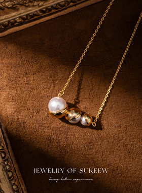 半包珠优雅新中式可调节项链