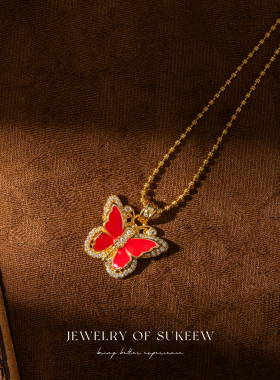 精致时尚百搭轻奢设计感蝴蝶项链