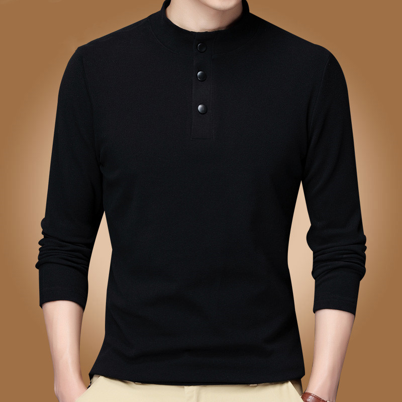 长袖T恤男款秋冬季韩版潮流大码休闲运动双面德绒上衣保暖打底衫