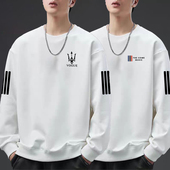 长袖 男宽松圆领打底衫 美式 春秋季 潮流休闲百搭男生印花上衣套头衫