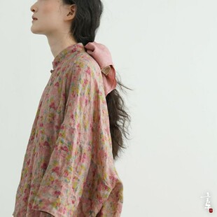 言午葵原创中国风新中式发圈重工手作设计超大双层裙摆发圈