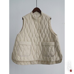 言午葵原创高级感白鸭绒马甲羽绒外穿高腰显瘦宽松百搭休闲九分裤