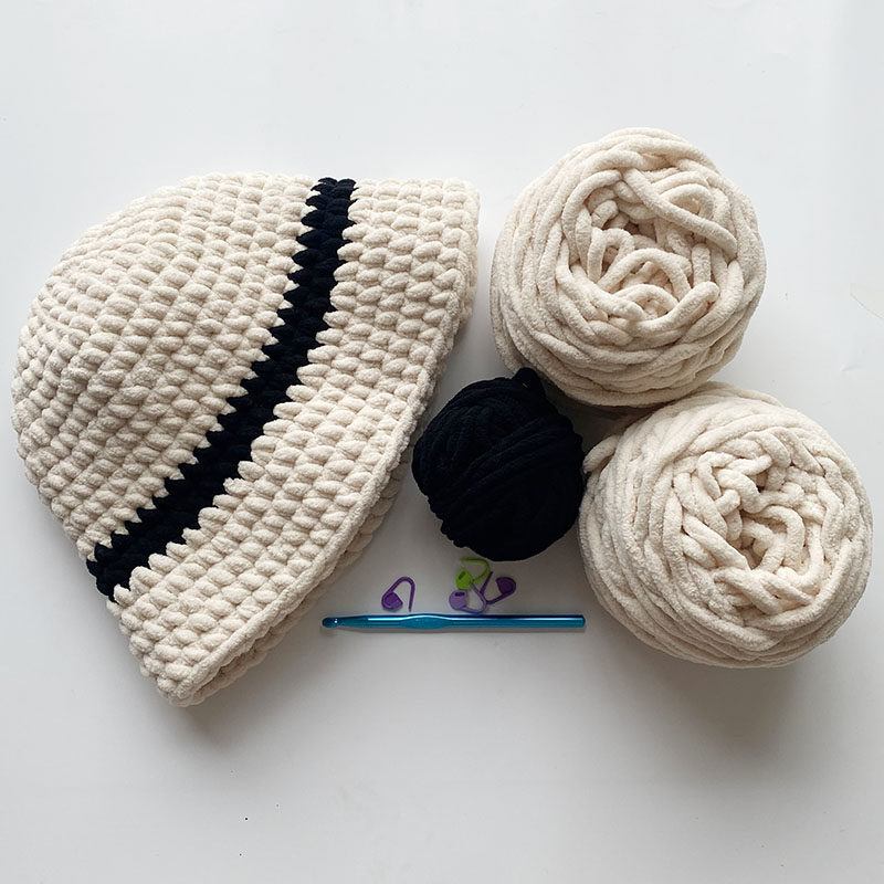 不是成品！拼色冰条线渔夫帽 DIY手工材料包  含钩针,服饰配件/皮带/帽子/围巾,DIY编织材料包,淘宝优惠券,粉丝福利购,淘宝优惠卷