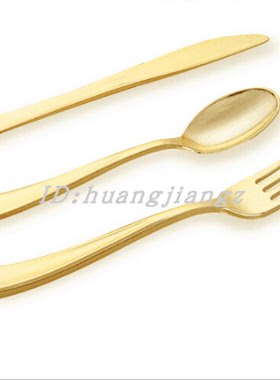 独立包装一次性刀叉勺塑料电镀金属西餐刀叉勺仿金属蛋糕叉勺套装