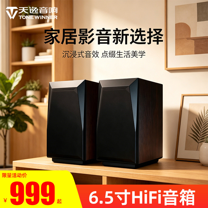 Winner/天逸童笛S2音箱木质发烧HIFI对箱高保真无源书架式音箱