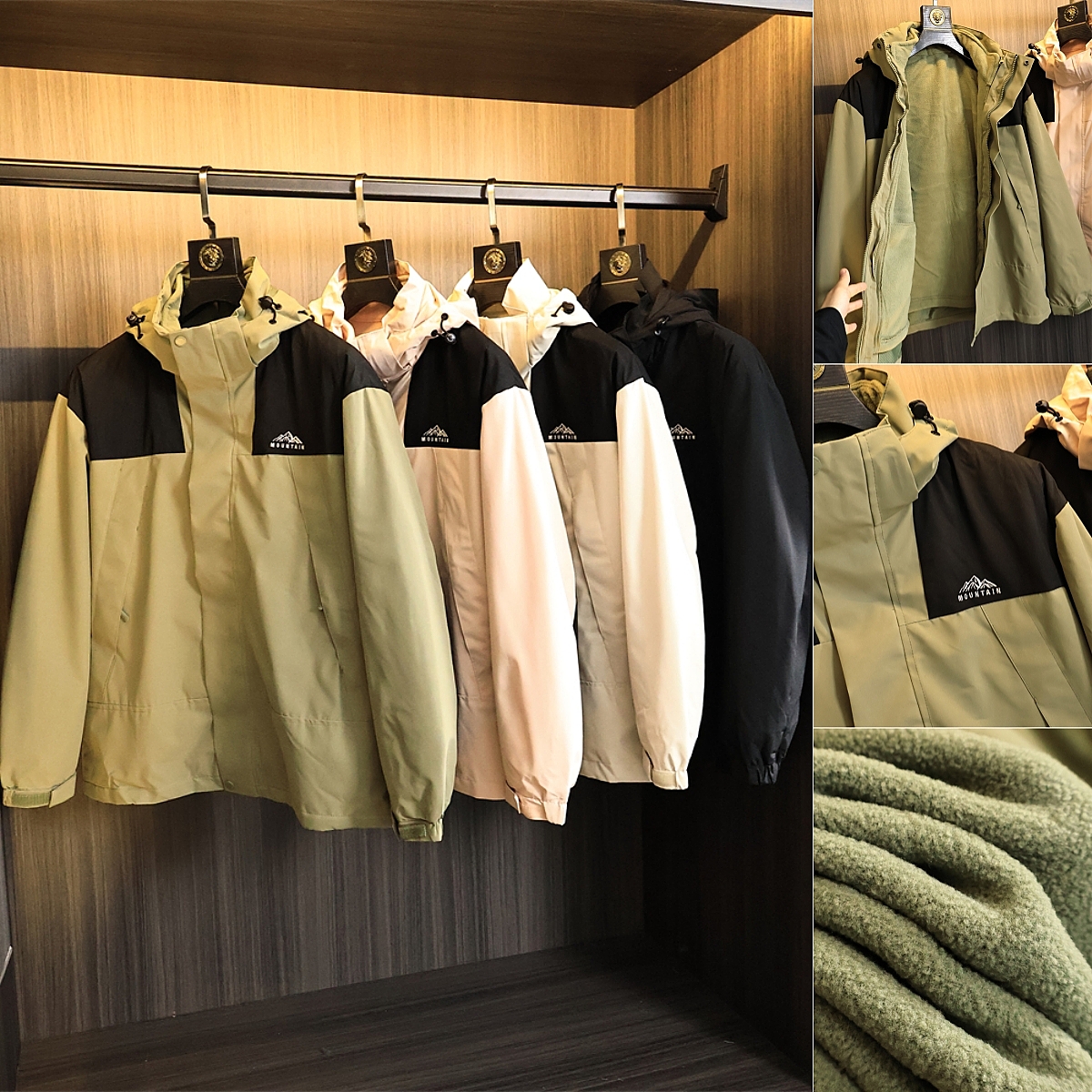 摇粒绒内胆可脱卸！夹克