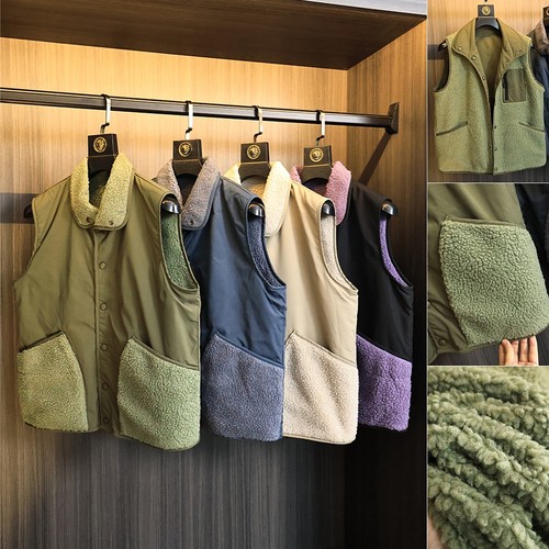 太帅了！双面可穿仿羊羔绒马甲