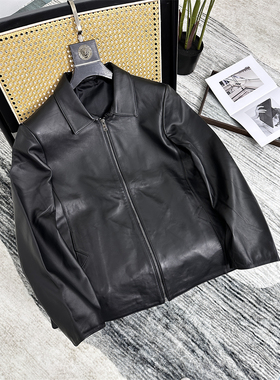 高及！奢货/灰常高端的绵羊皮！秋季男士商务休闲皮衣夹克外套潮