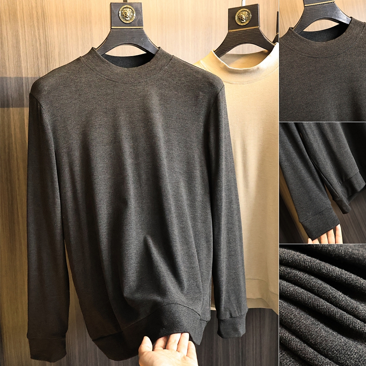 绵羊毛+莱赛尔混纺！打底衫T恤潮