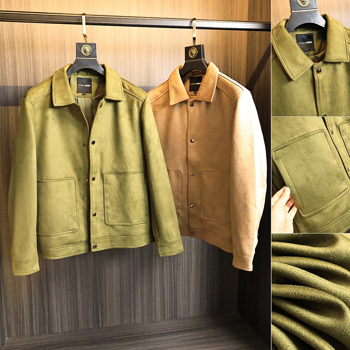 欧单小众好货！麂皮绒！翻领夹克