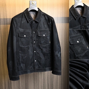 H家!植绒斜纹感~轻工装!秋冬男士防风保暖笔挺有型时尚翻领夹克